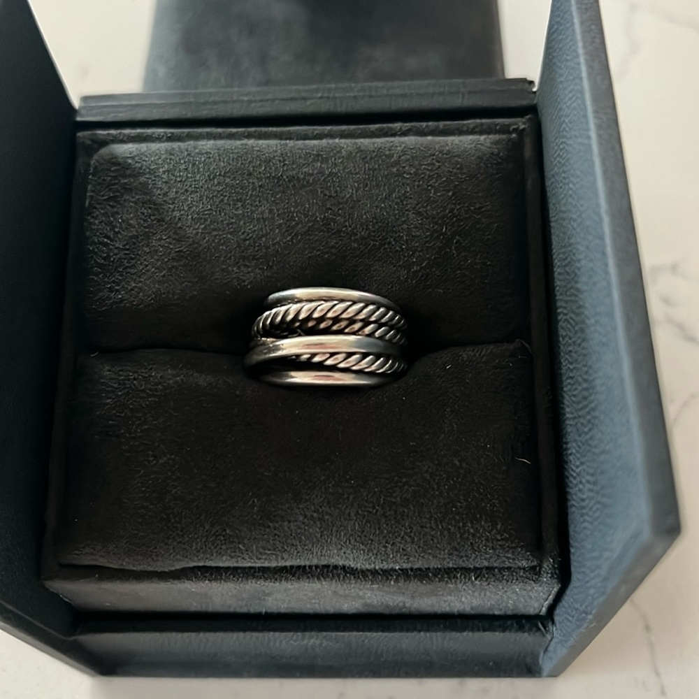 David Yurman Crossover Narrow Ring Sterling silver size 7